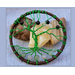 front raised view tree displays on 3 river rocks shows slightly raised 3D roots and trunk